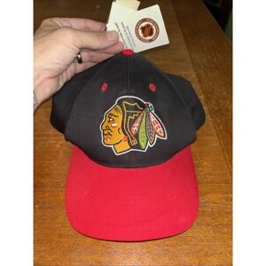 Chicago Blackhawks‎ Twins Enterprise 1990s Snapback Vintage Black Red